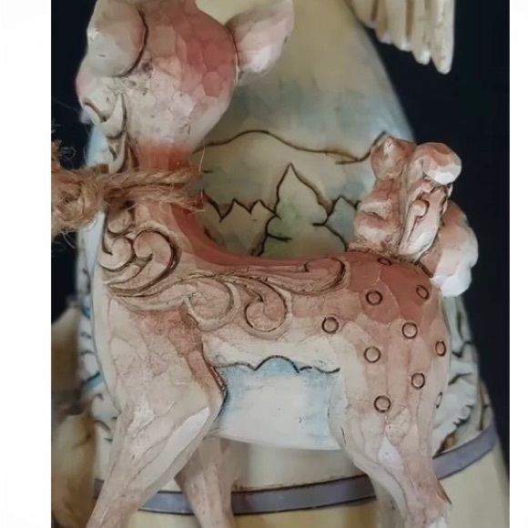 Jim Shore Christmas Angel Peace to All Woodland Animals Deer Fox Racoon Bunny - Picture 9 of 11